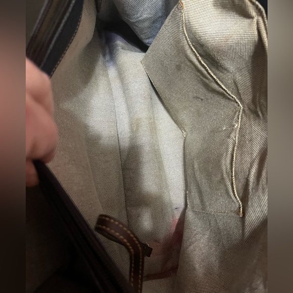 DOONEY & BURK VINTAGE NAVY SIGNATURE SATCHEL/CROSSBODY - Picture 7 of 8